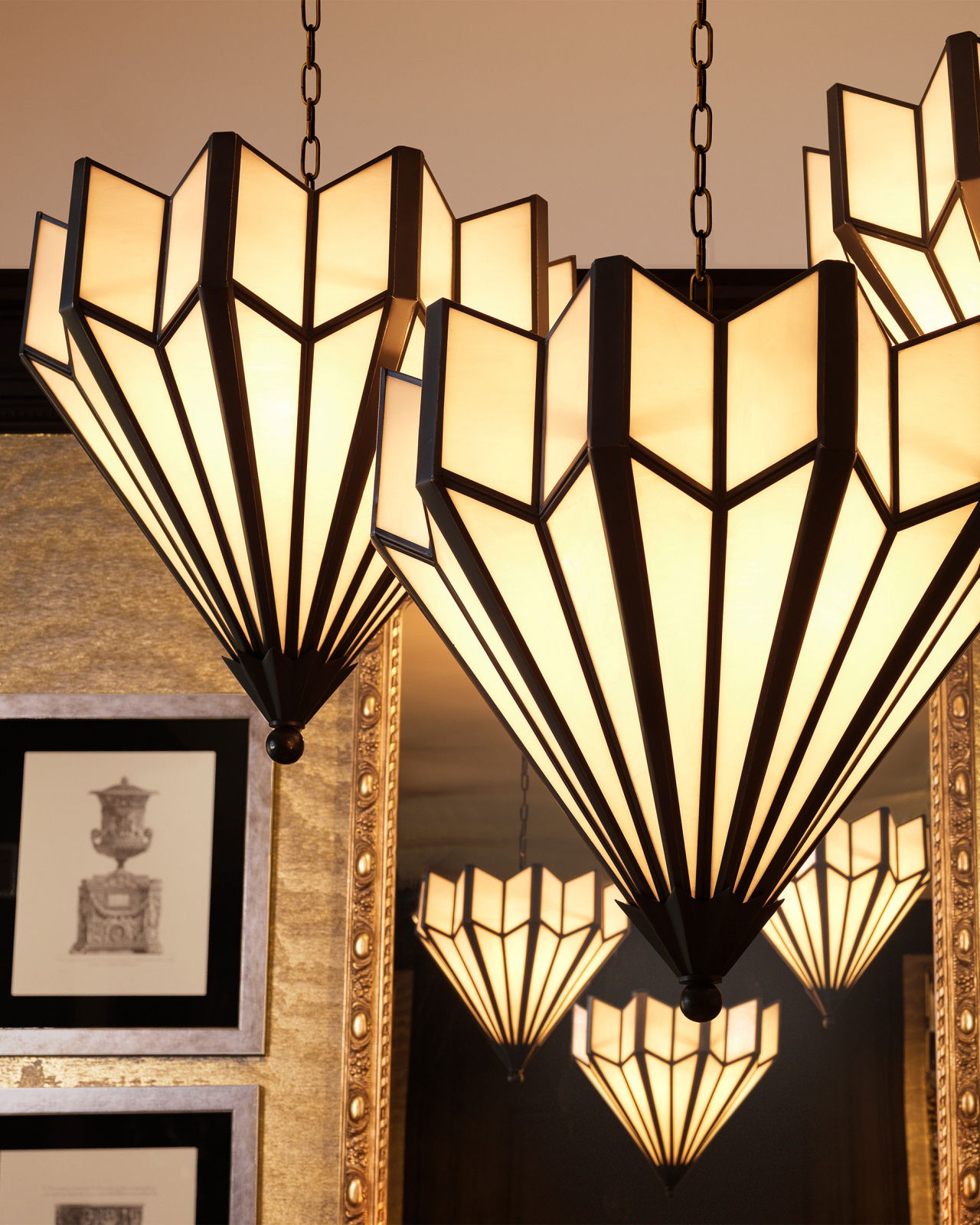 Victory kroonluchter brons