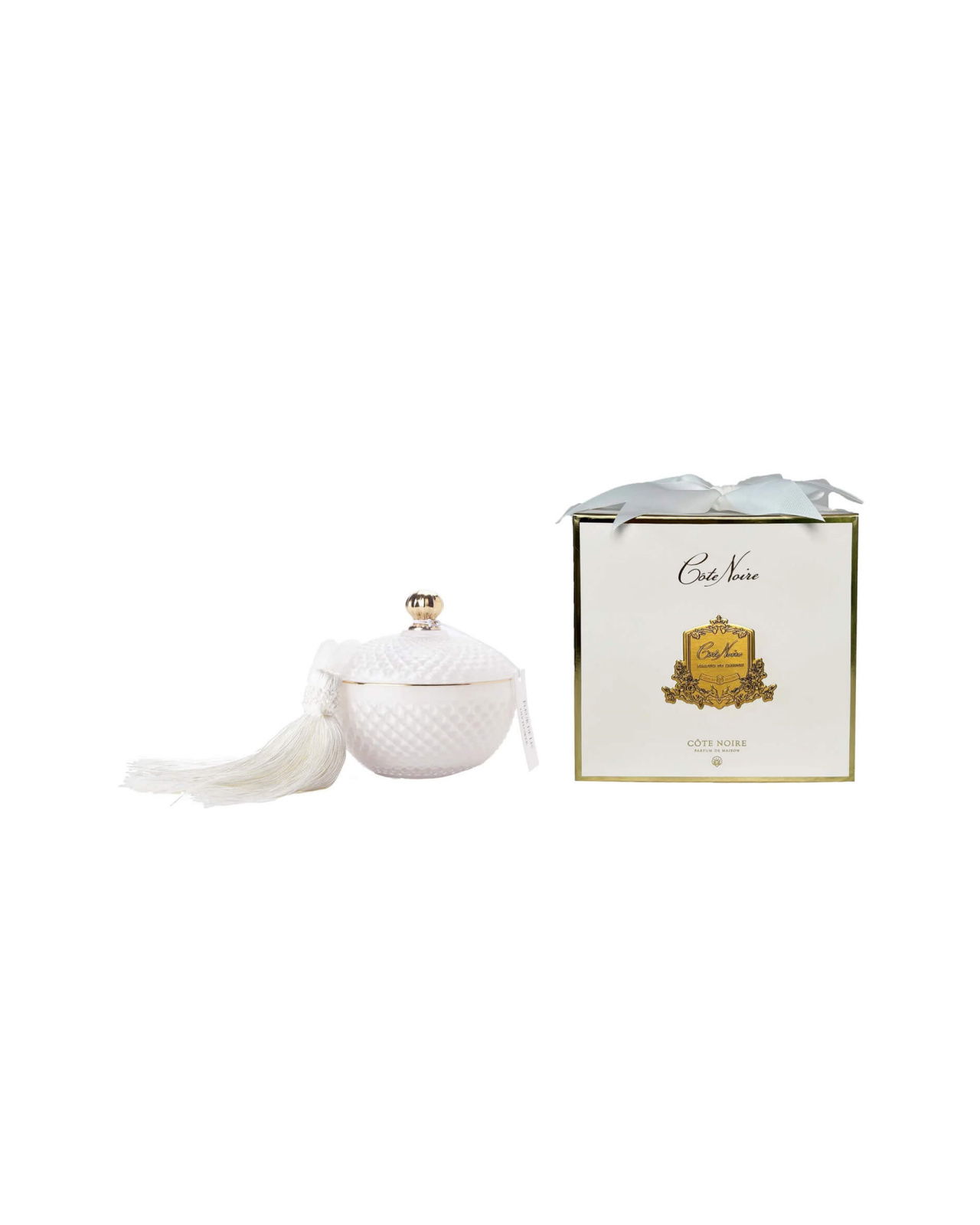 Art Deco Scented Candle White