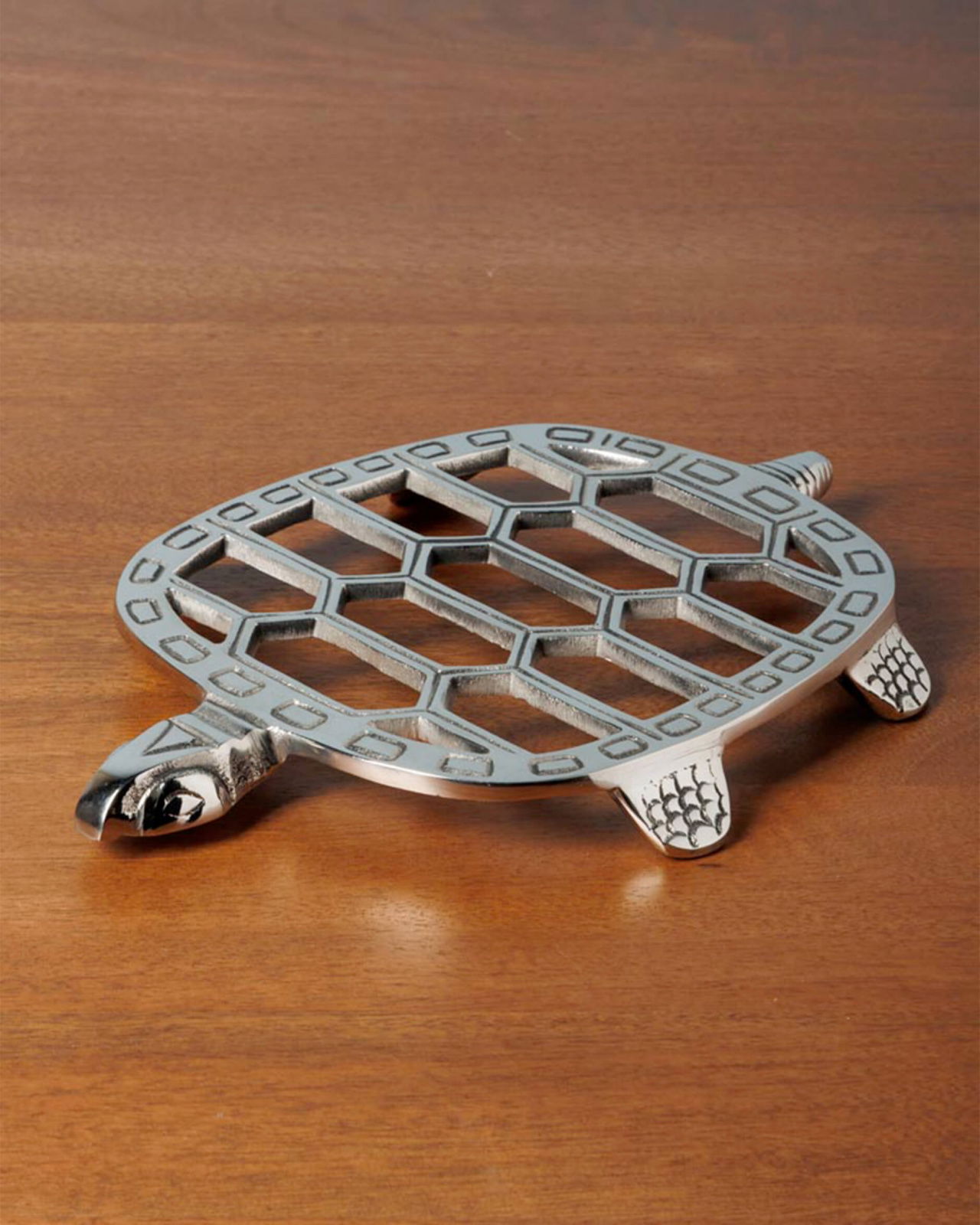 Sköldpadda grytunderlägg silver