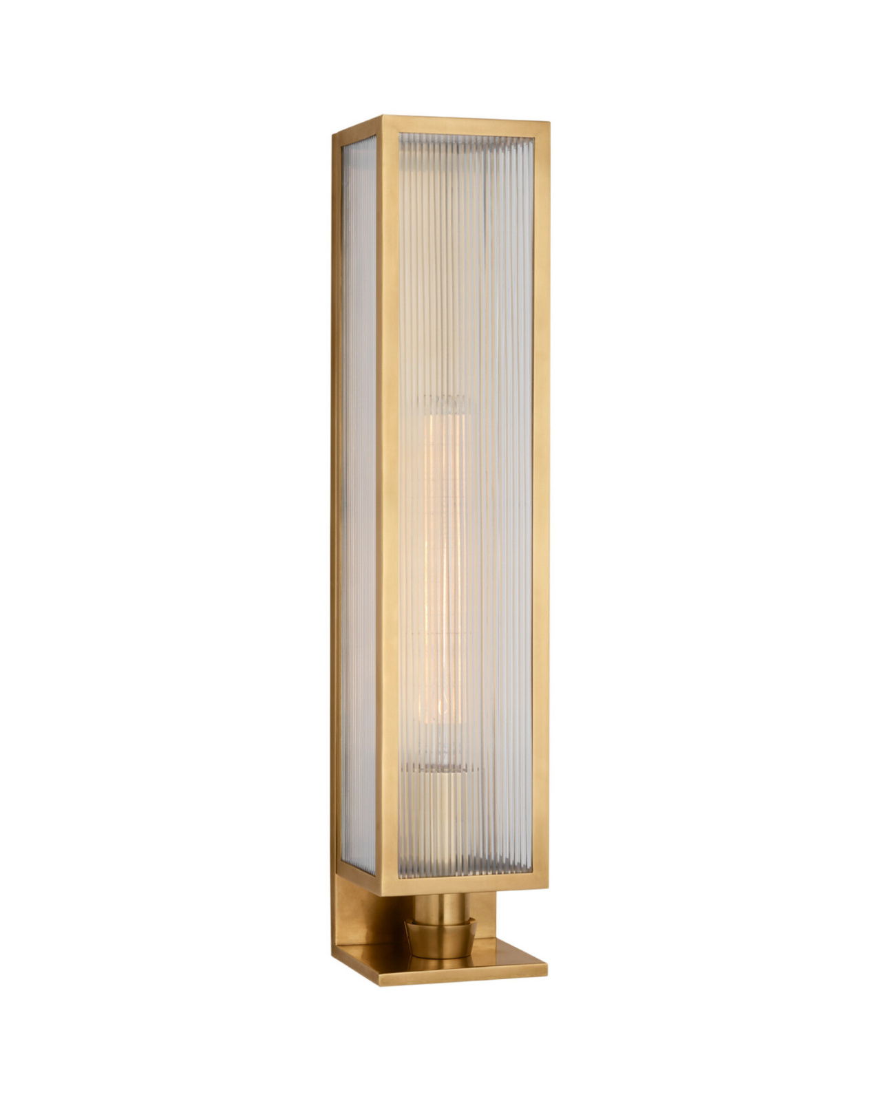 York 24" Single Box Sconce Brass
