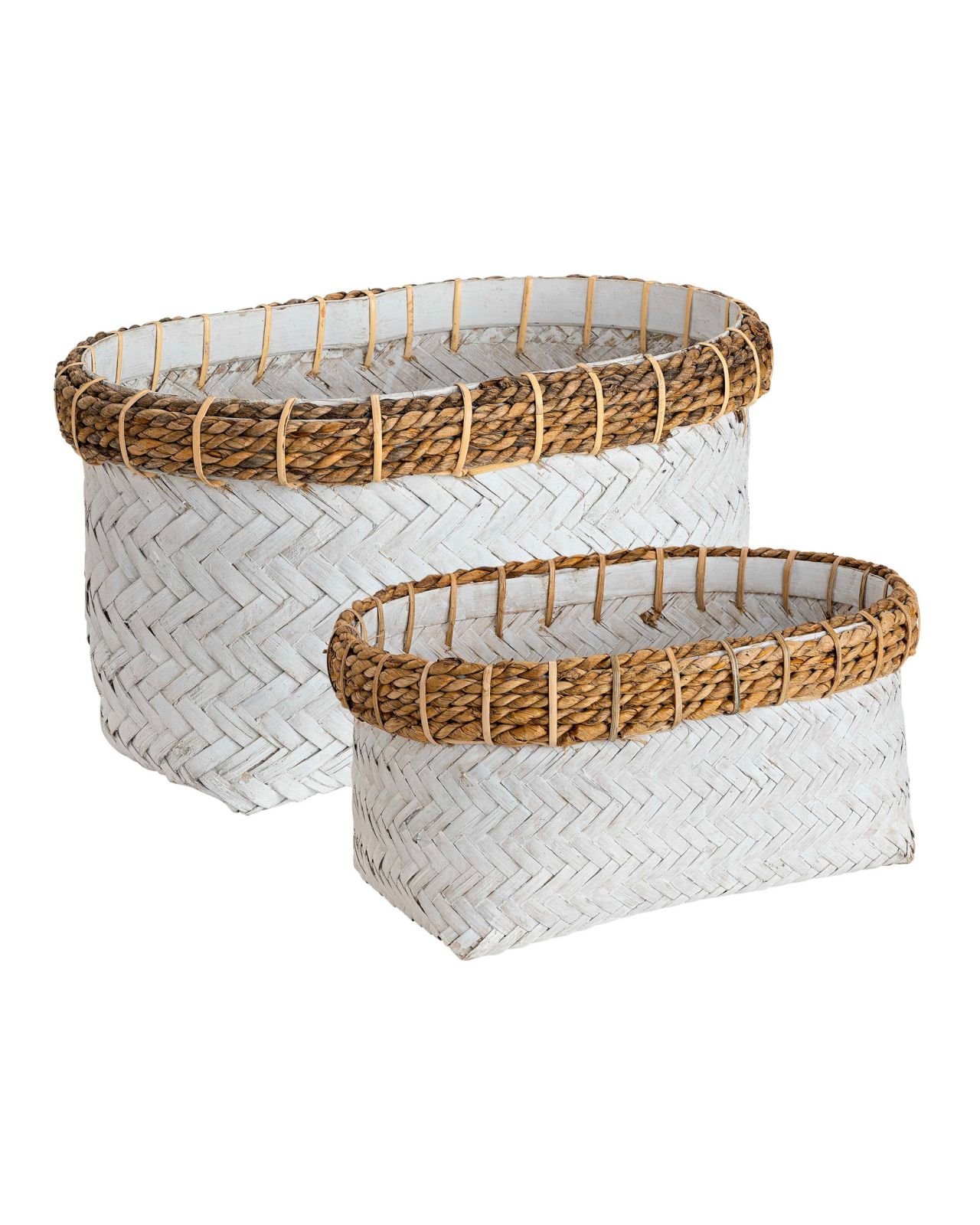 Davao storage baskets rectangle white