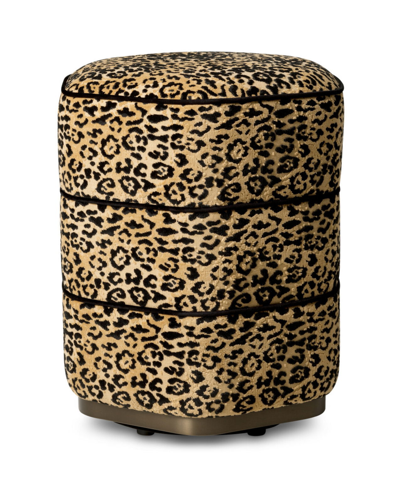 Roosevelt Stool Bernard Leopard Camel