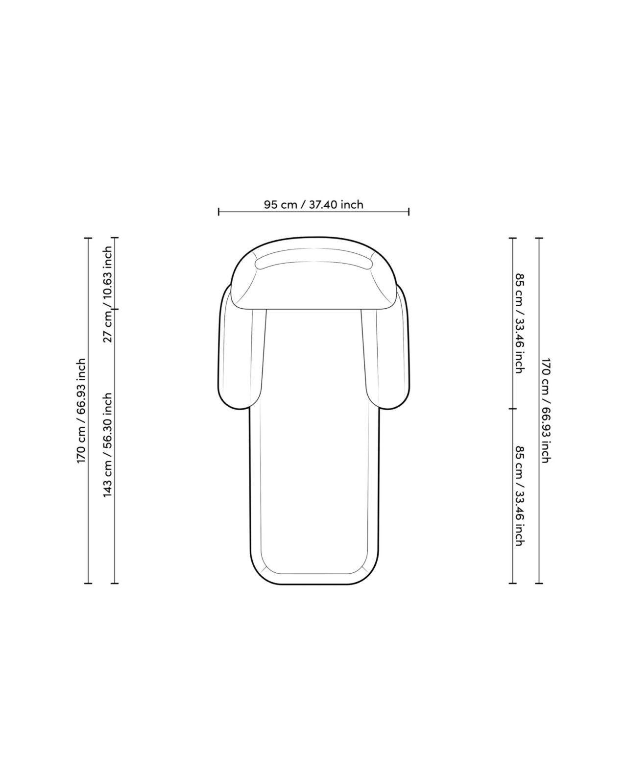 Udine Chaise Longue Lyssa Off-white