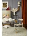 Riding dining chair gray