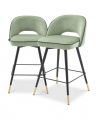 Cliff Counter Stool Savona Pistache Green Velvet Set of 2