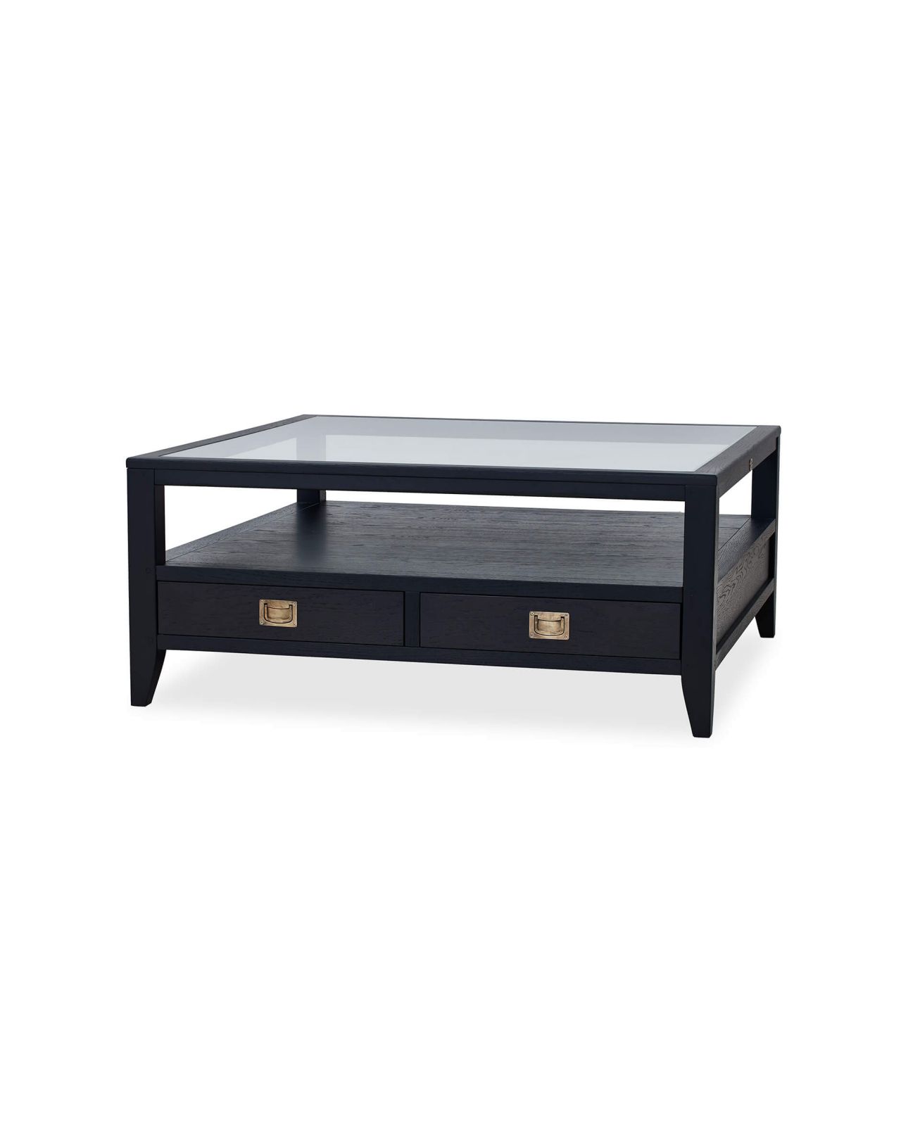 Martino coffee table glass top iconic black