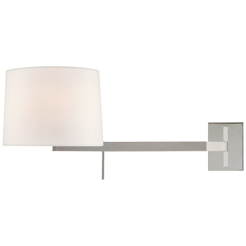 Sweep Medium Right Articulating Sconce Polished Nickel