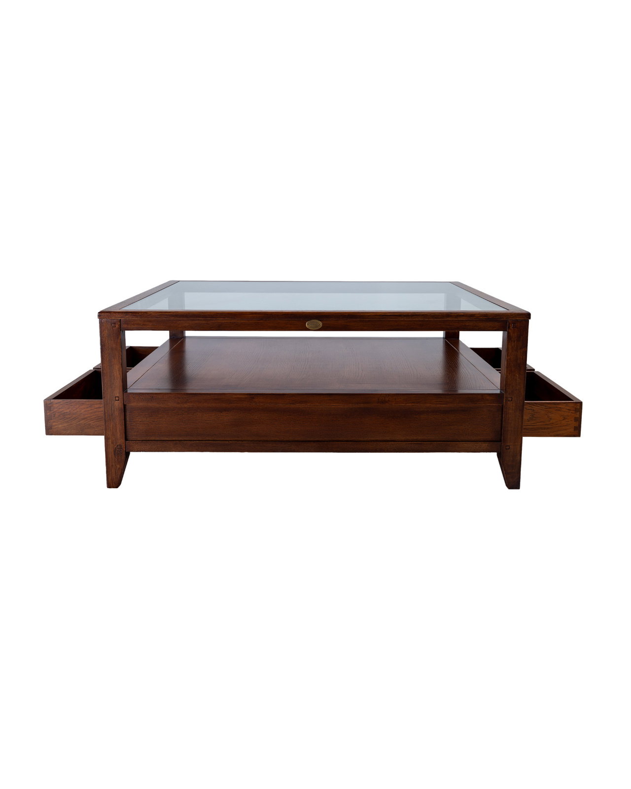 Martino coffee table with glass top Noble Brown
