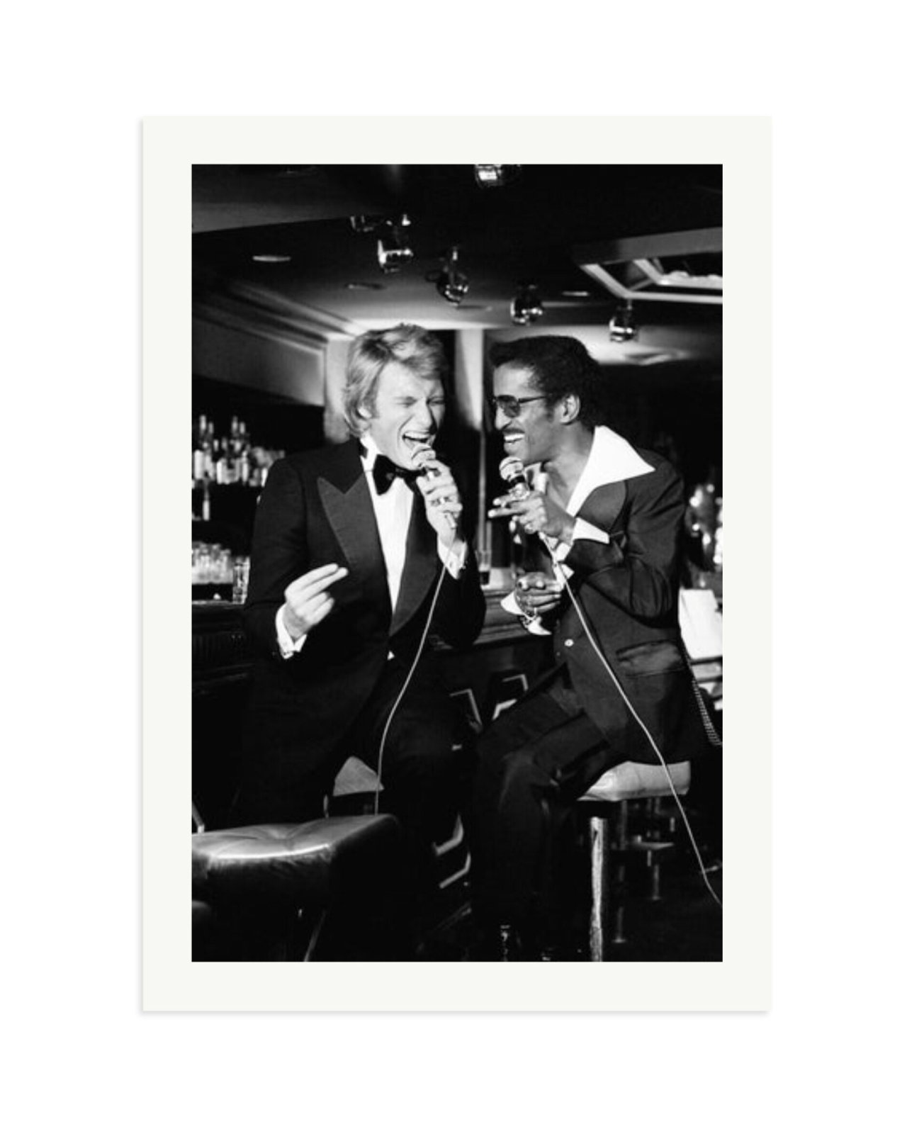 Johnny Hallyday and Sammy Davis Jr. Print Only / XXL