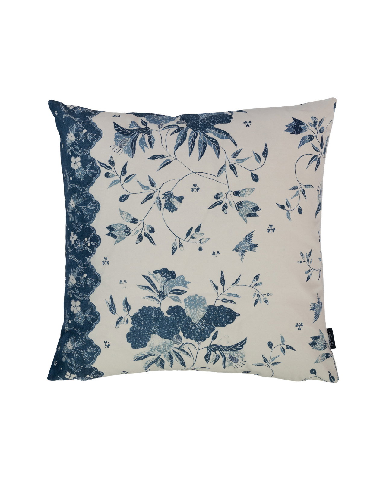 Elyria Floral Batik kuddfodral blå / vit