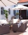 San Diego Couch, 3-seater, synthetic rattan, including cushions