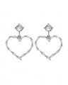 Baguette Heart korvakorut crystal rhodium