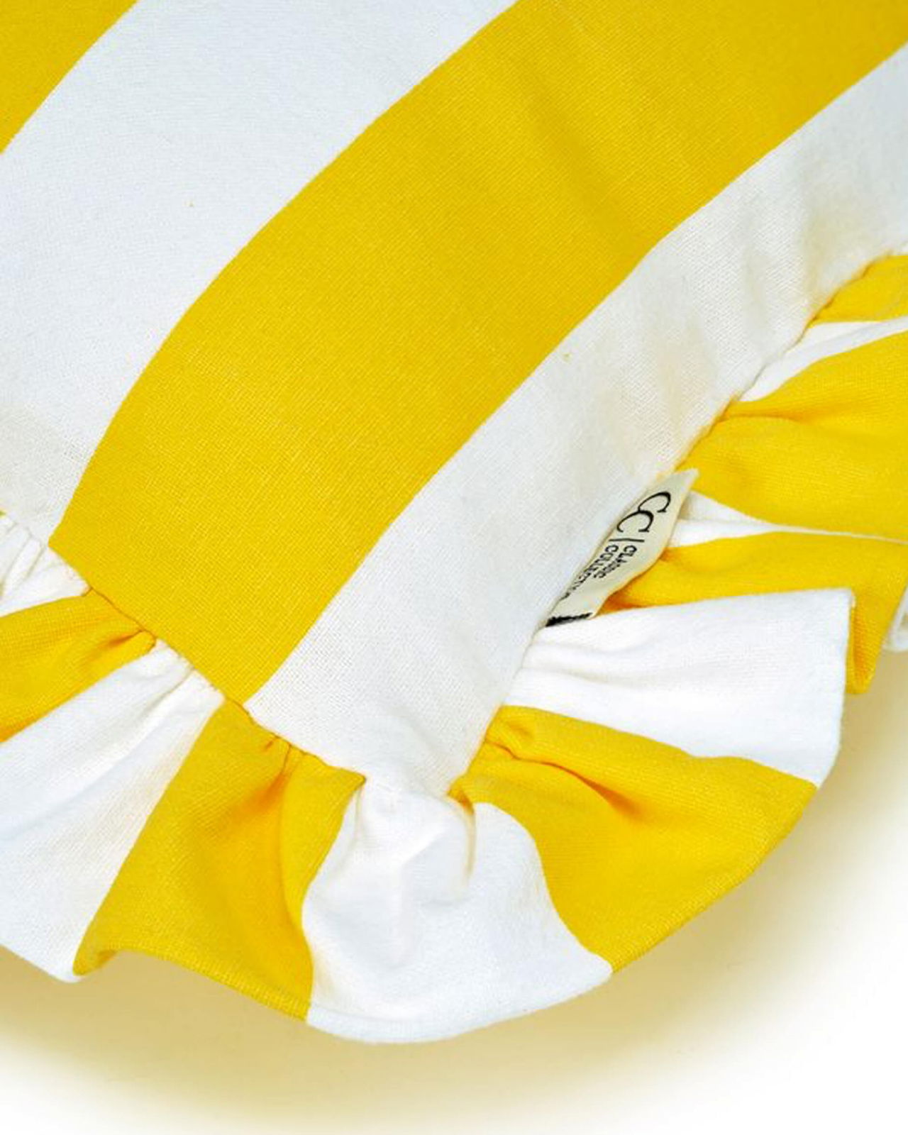 Ruffle Stripes pudebetraek gul