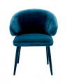 Dining Chair Cardinale Roche teal blue velvet