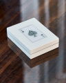 Box playing cards white