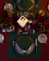 Castleford dark red tablecloth