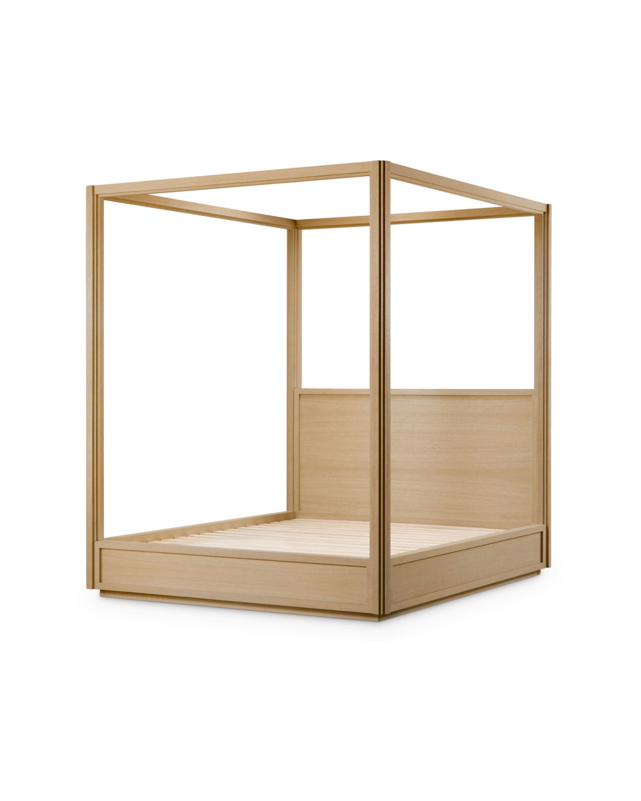 Tribeca Canopy Bed Natural Oak Veneer