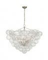 Talia 46" Chandelier Burnished Silver Leaf