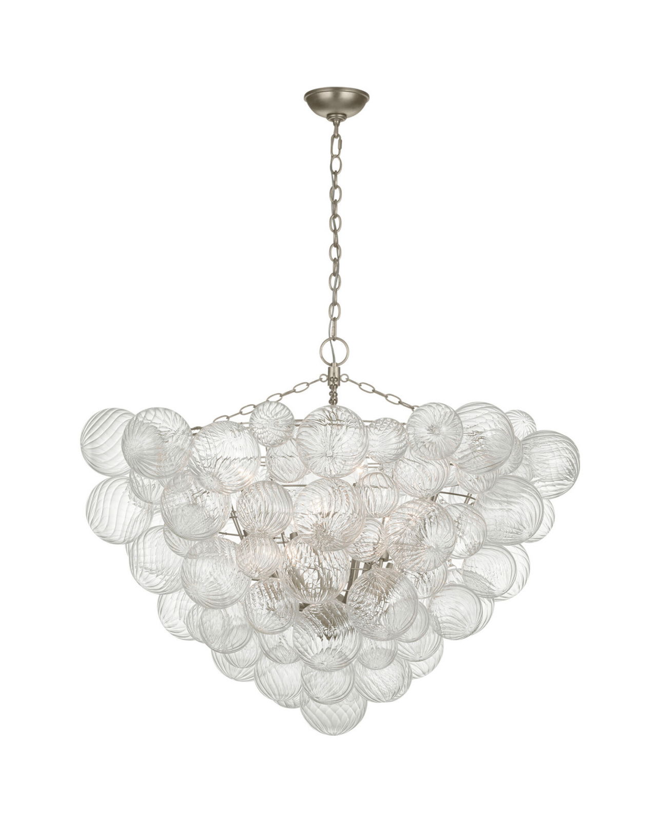 Talia 46" Chandelier Burnished Silver Leaf