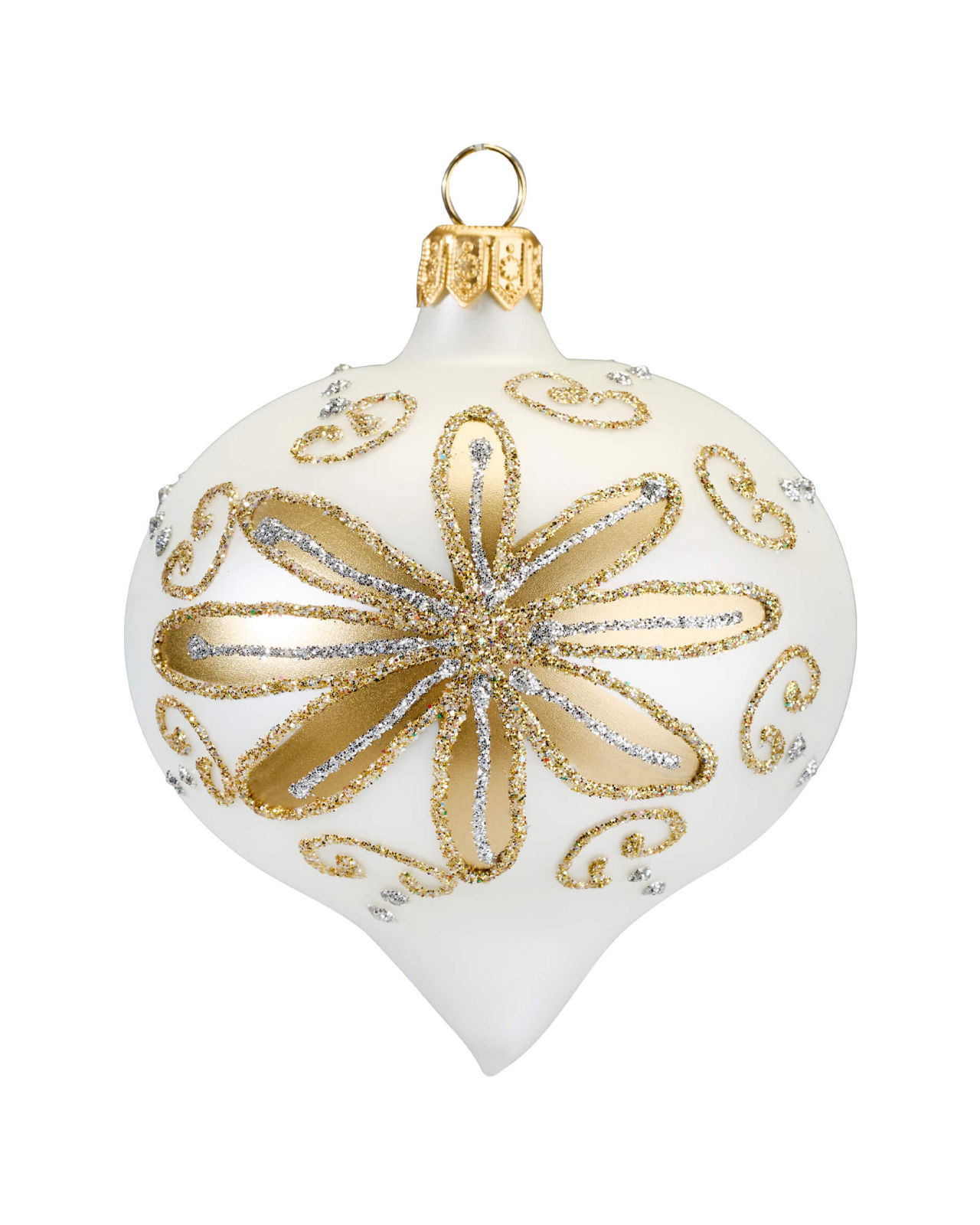 Lux Wintery -joulupallo, valkoinen