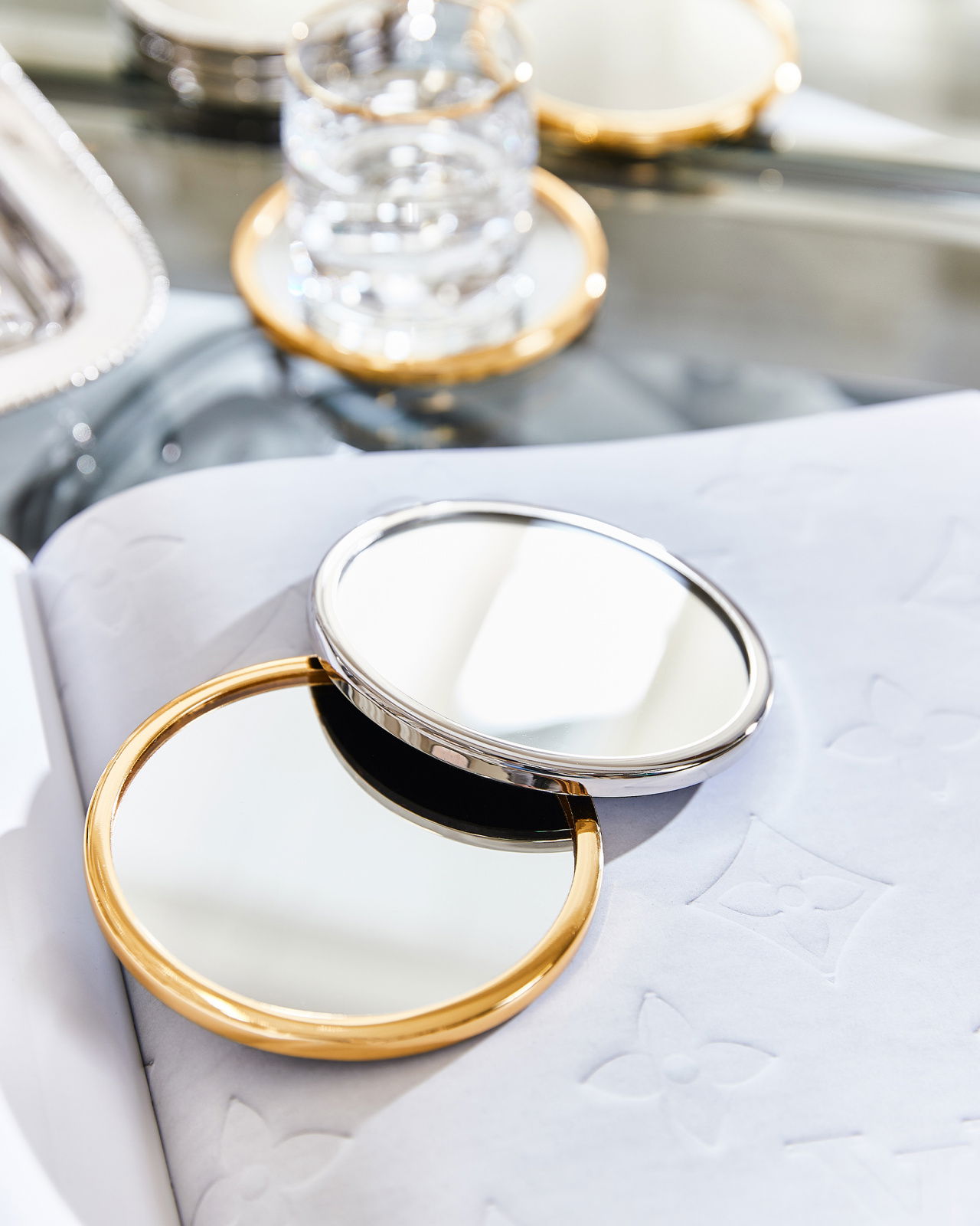 Garrett glasunderlägg silver 4-pack