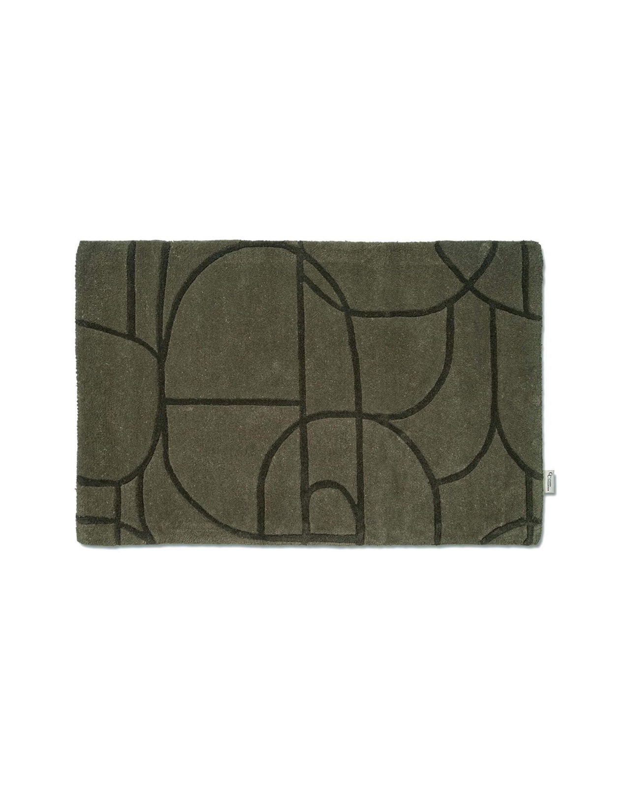 Modern Abstract Doormat Green