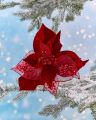 Antonia Flower Christmas Decoration Red