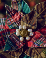 Eleanor kerstbloem kerstboomversiering tartan
