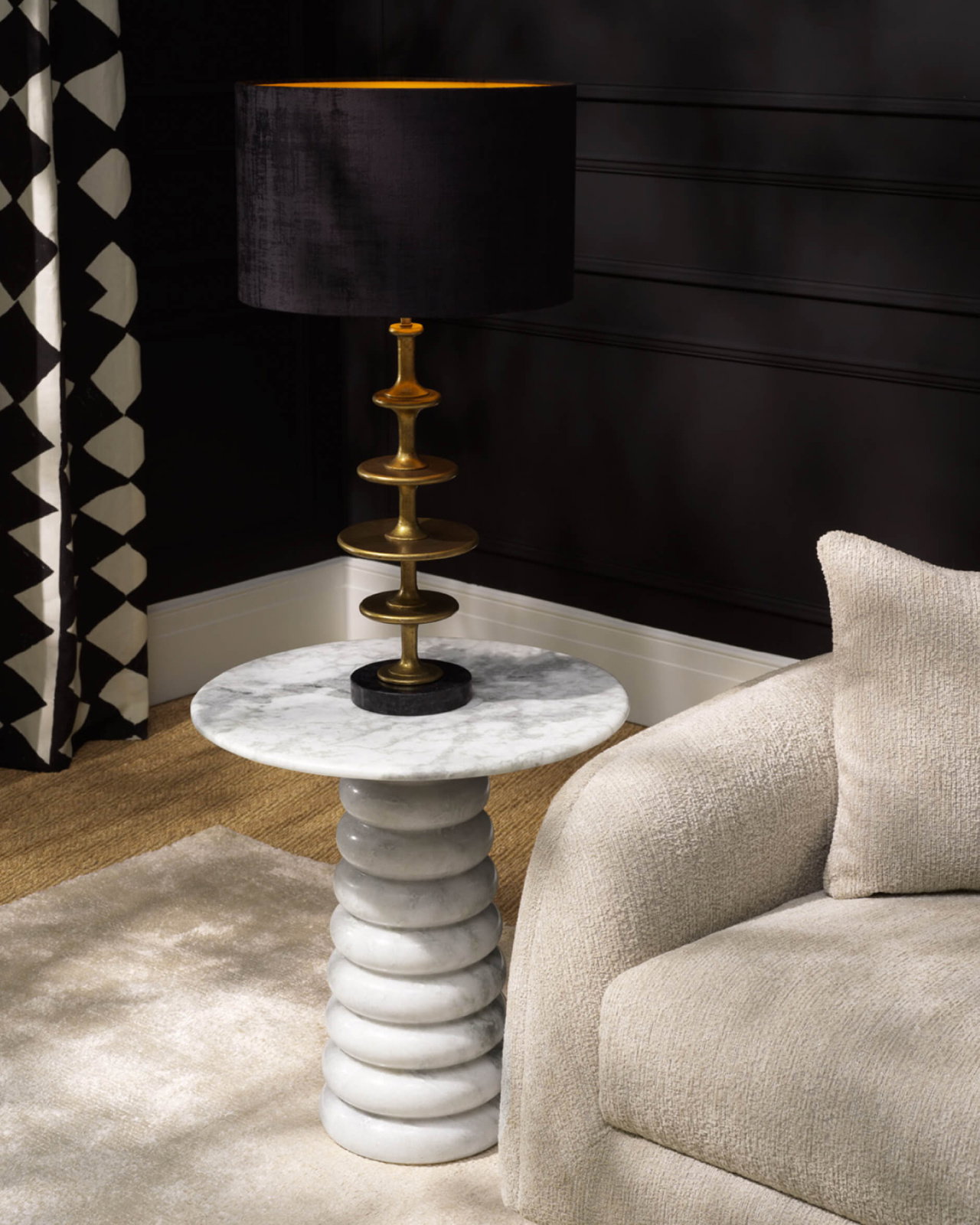 Lerici white side table