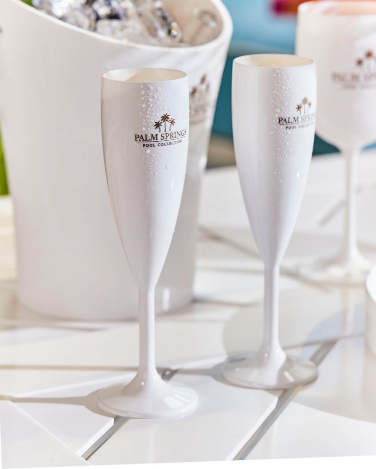 Insulated Champagne Glass White – Palm Bungalow