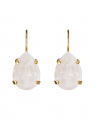 Mini Drop Clasp Earrings Electric White