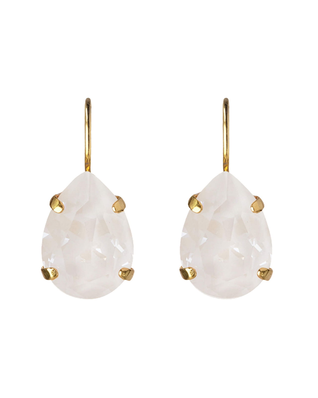 Mini Drop Clasp Earrings Electric White