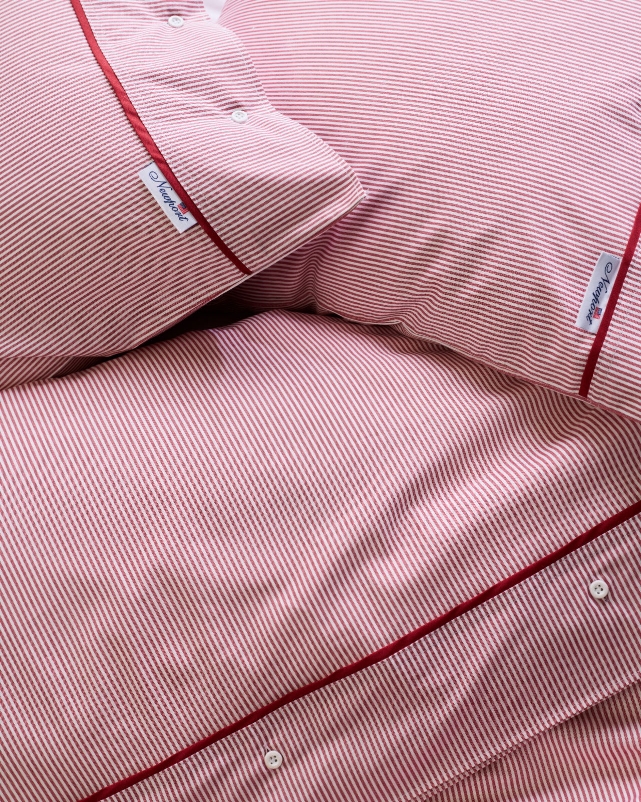 Riverhead Bettbezug-Set Rot/Weiß