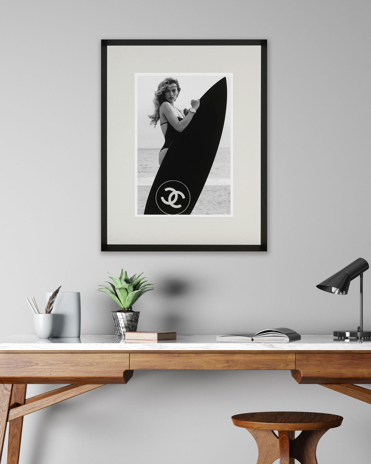 Coco Model With Surfboard