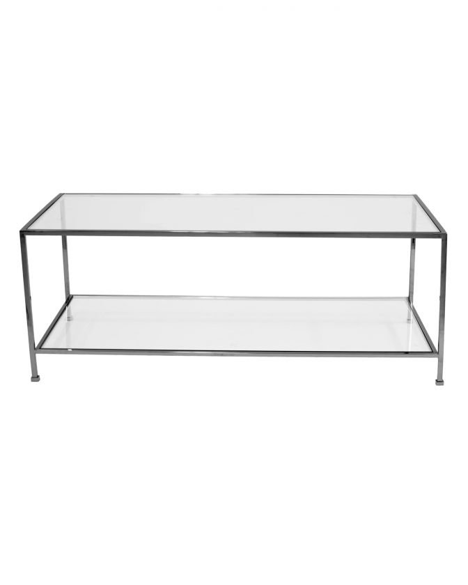 Wing coffee table black chrome