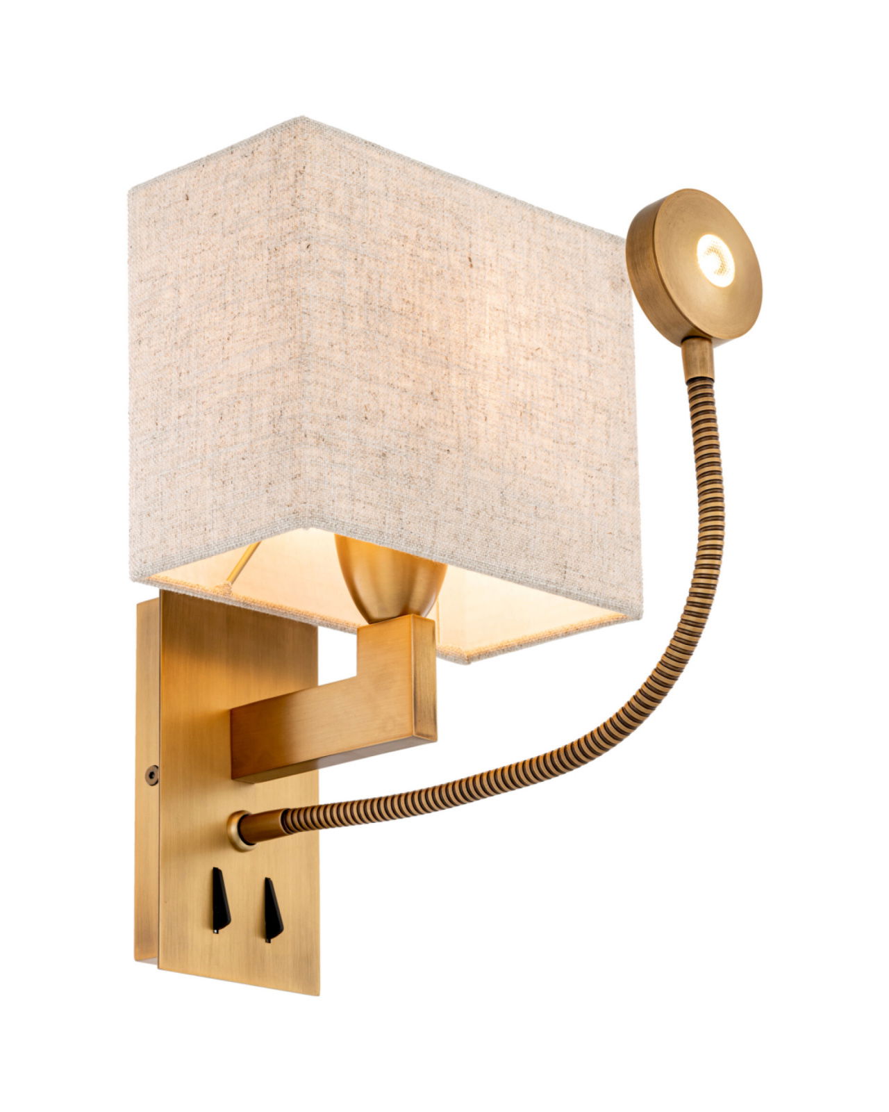 Reading Wall Lamp Antique Brass