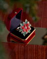 Natalia Poinsettia Napkin Red