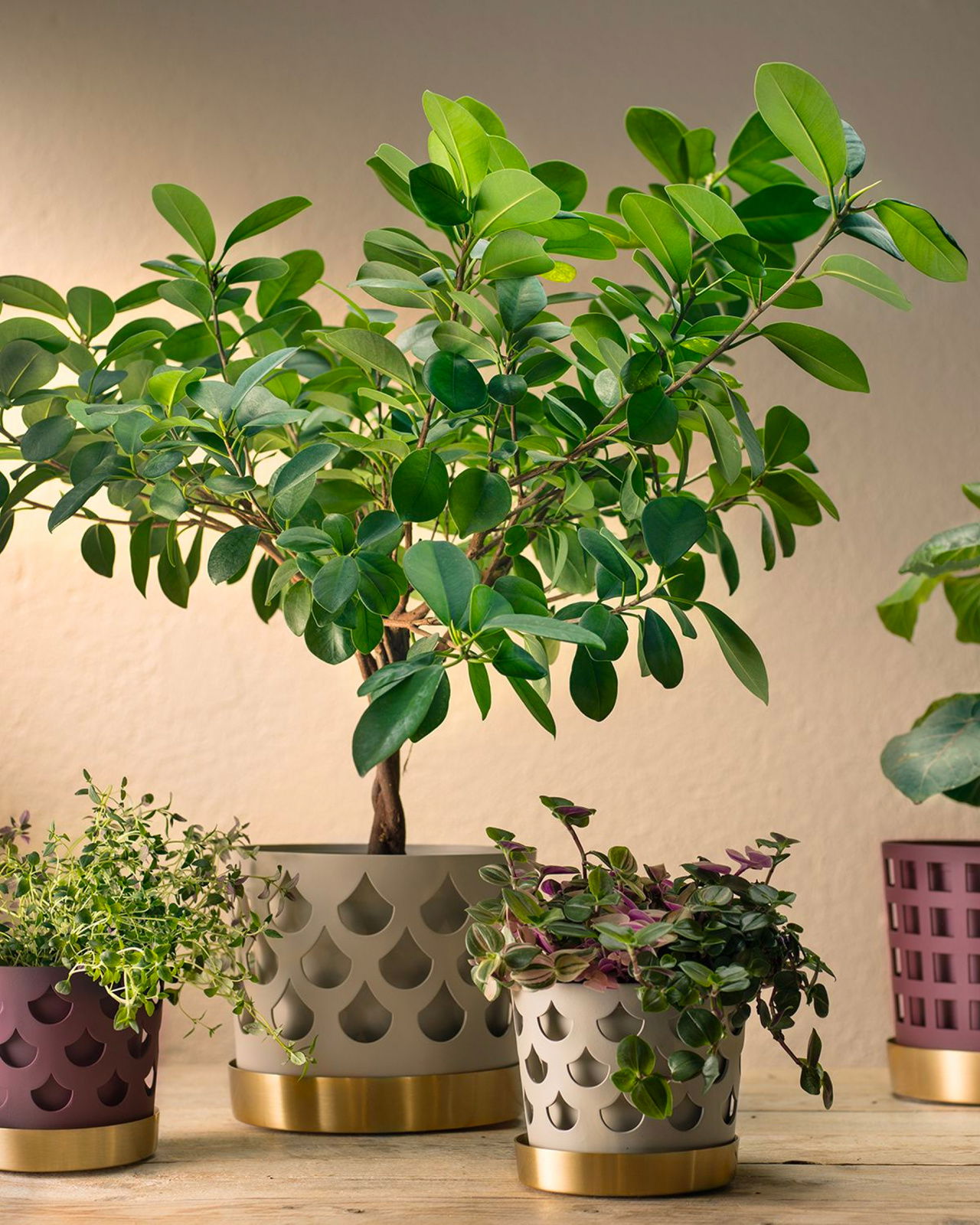 Trio Drop kruka beige