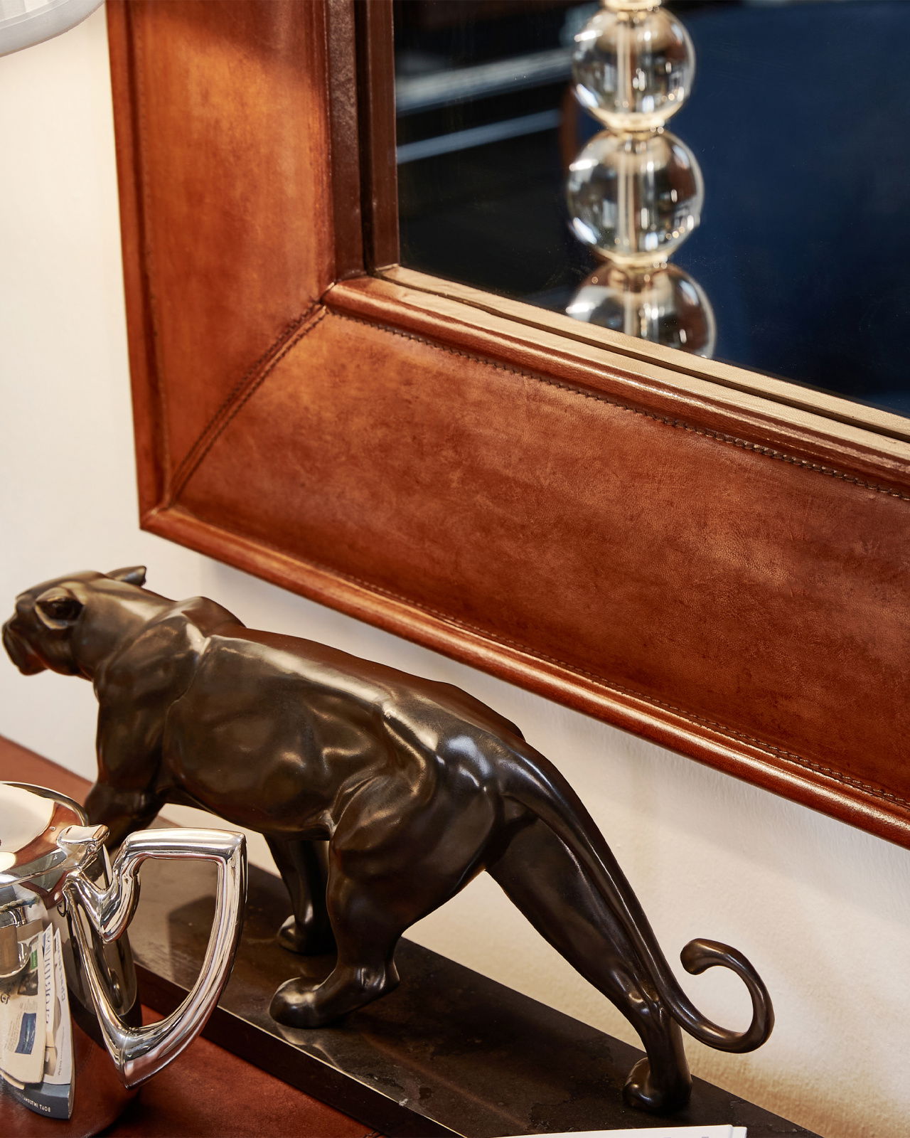 Kensington Wall Mirror Leather