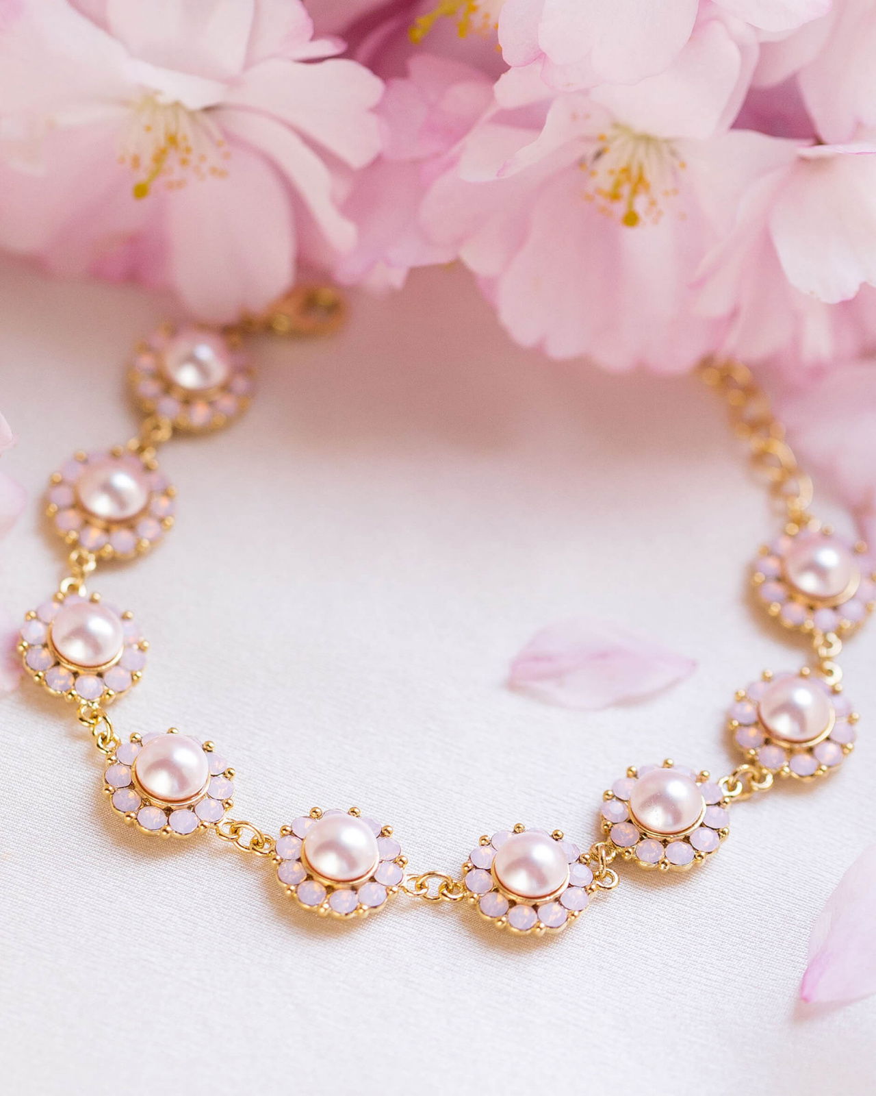 Sofia Pearl armbånd rosaline