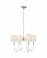 Vendome Chandelier Polished Nickel/Linen Small