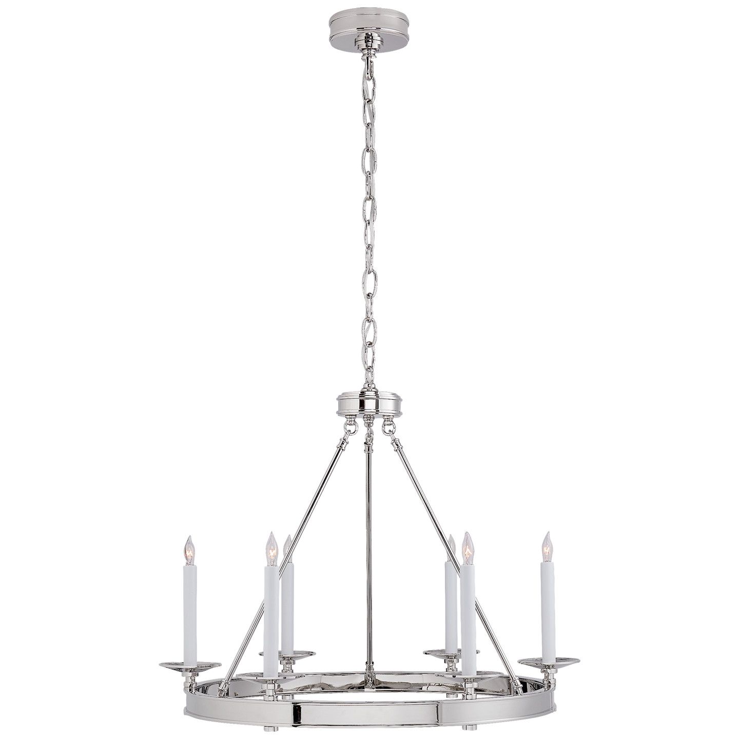 Launceton Small Ring Chandelier Polished Nickel