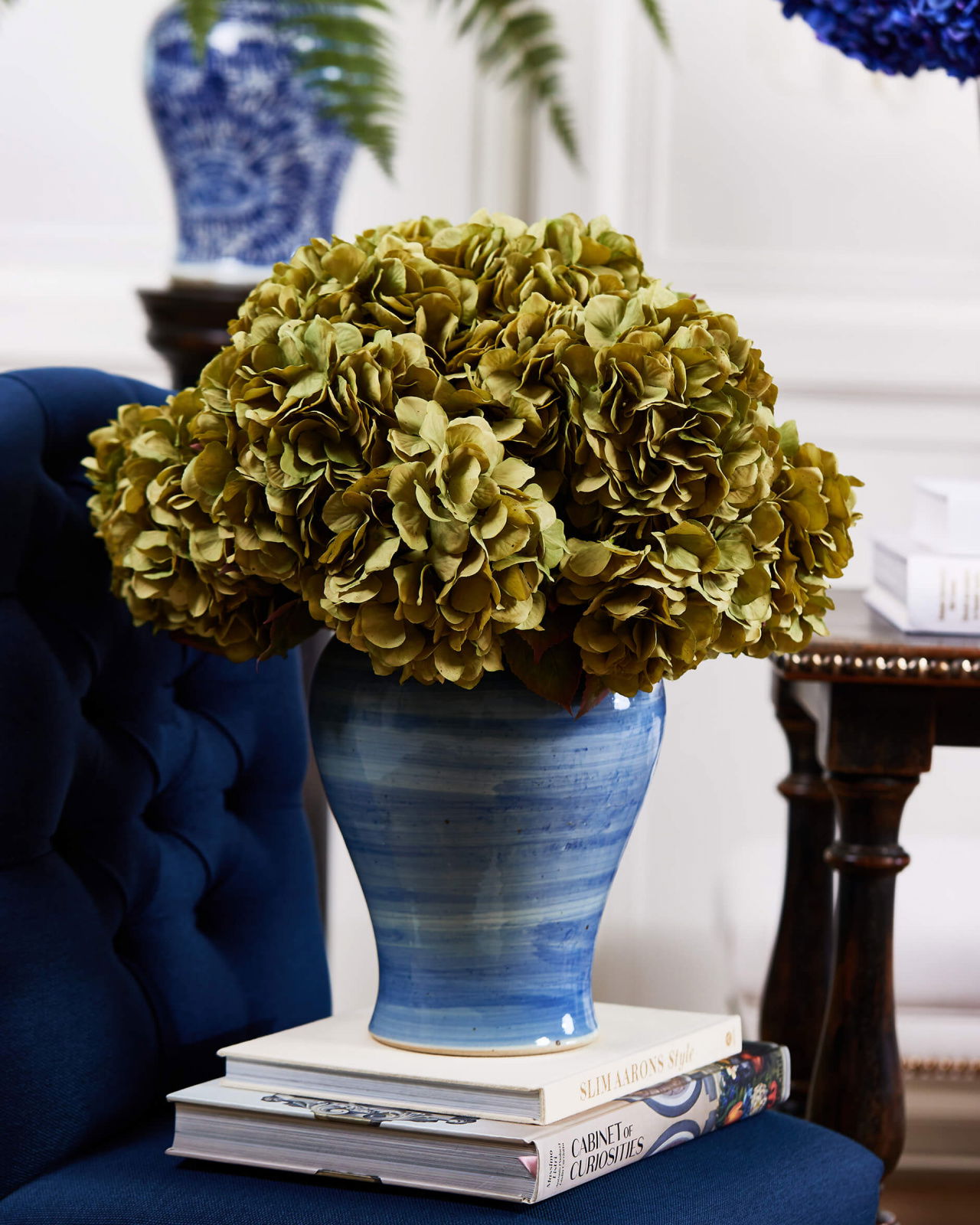 Hortensia snittblomma grön