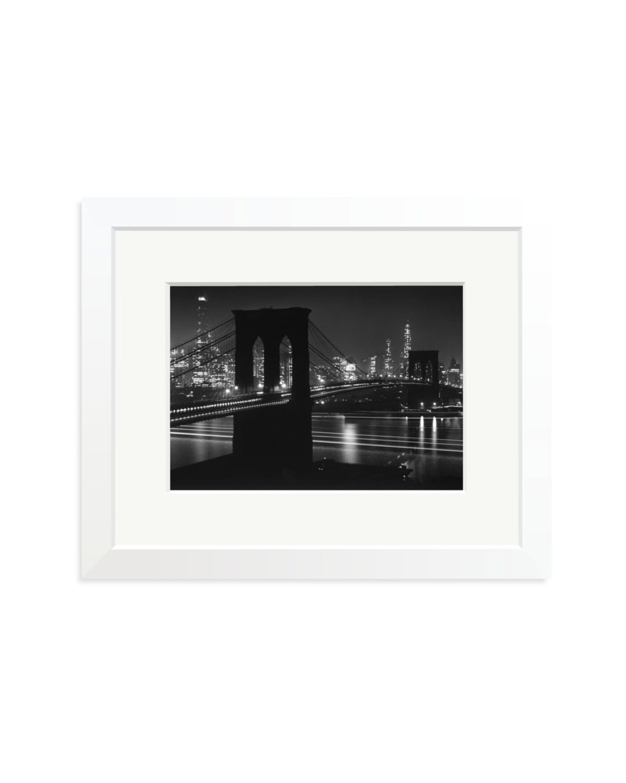Brooklyn Bridge at Night White / Small