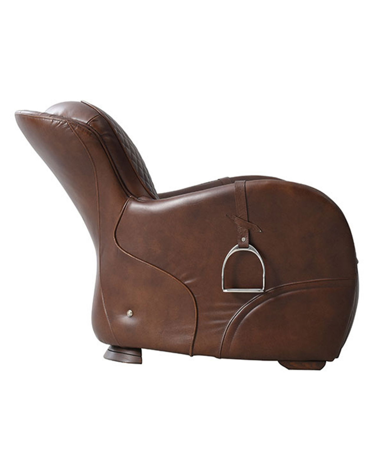Saddle Leather Armchair Vintage Cigar