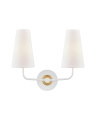 Merri vegglampe dubbel antikk messing