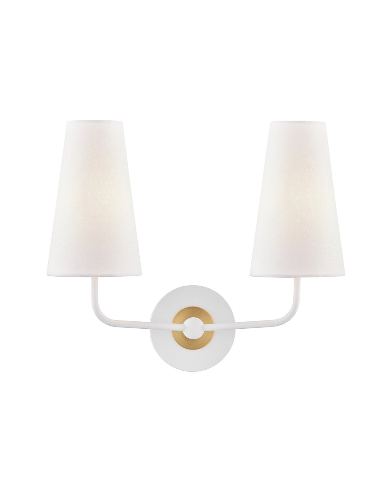 Merri vegglampe dubbel antikk messing