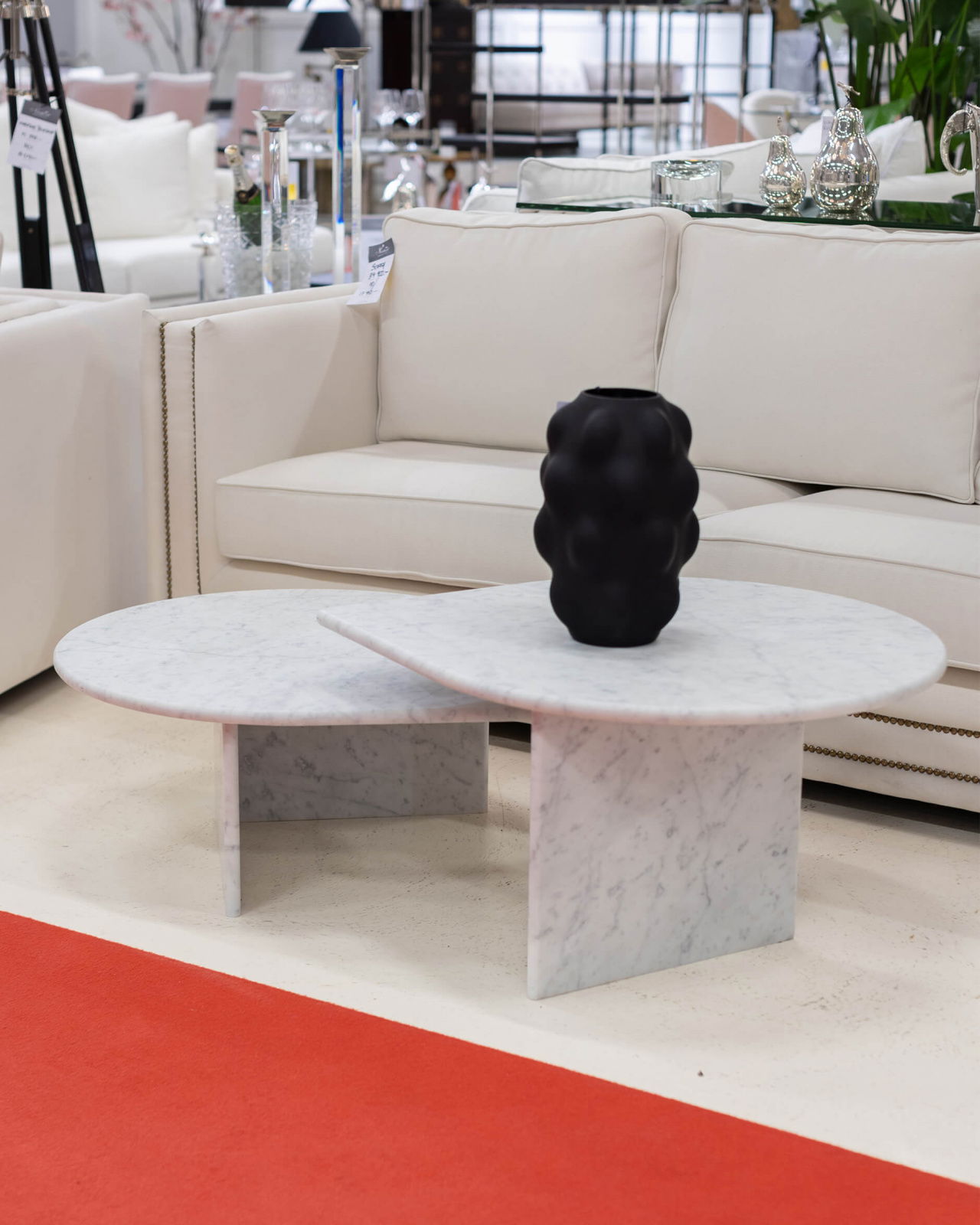 Naples satsbord marmor vit