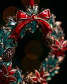 Estelle Christmas Wreath Ornament Green