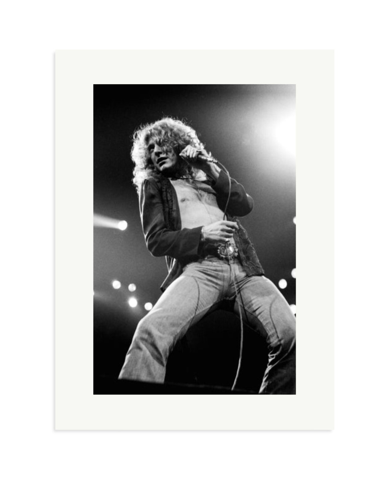 Robert Plant of Led Zeppelin 1977 Print Only / XL